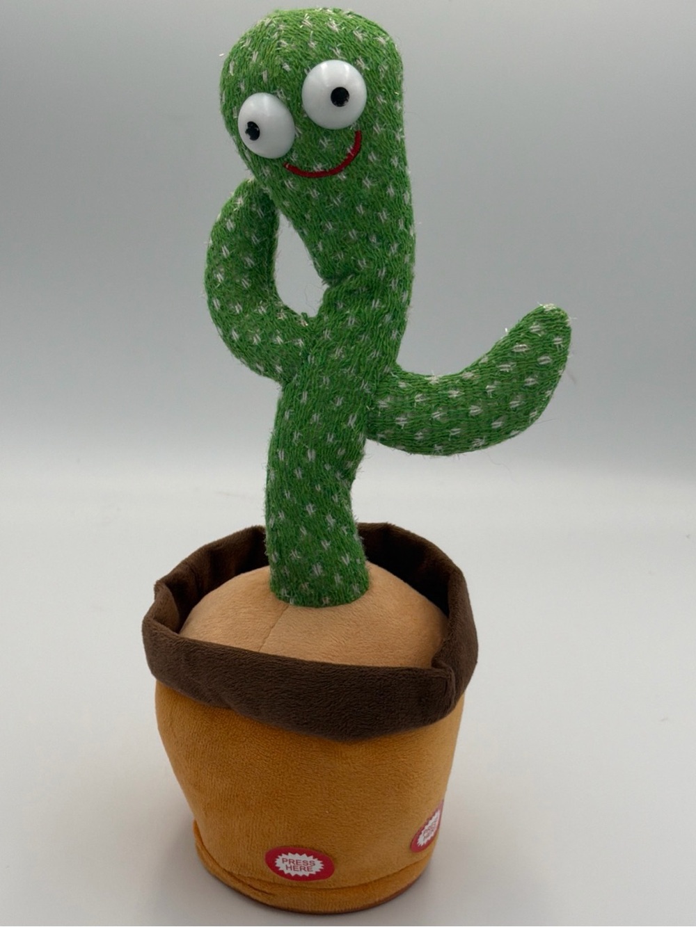 Dancing Cactus Repeat Talk Sing Glow Interactive Plush Toy for Kids